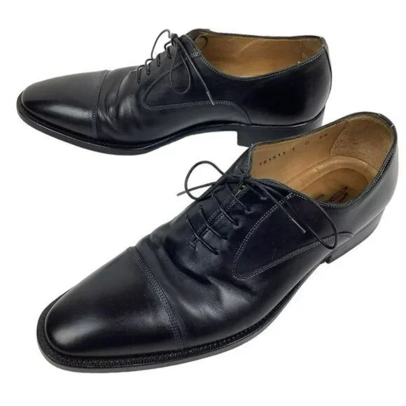 Santoni Darian Mens 9.5 D Cap Toe Oxford Leather Dress Shoe  display picture 1